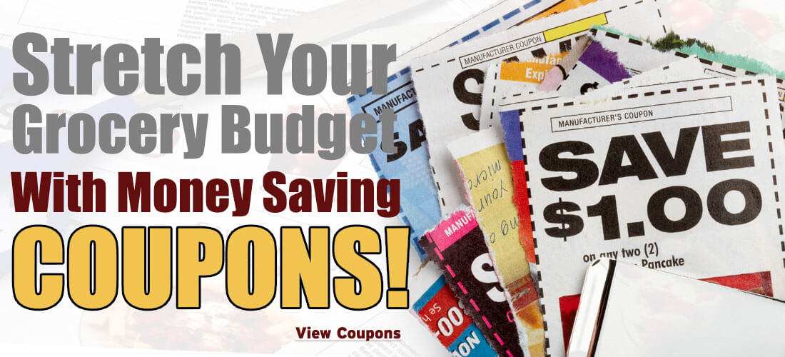 Stretch your grocery budget with money saving coupons!